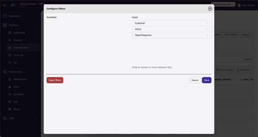 DigiTrack — a business application running in the TYPO3 14 backend