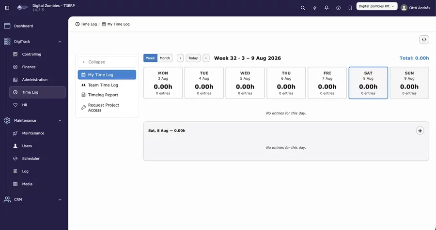 DigiTrack — a business application running in the TYPO3 14 backend
