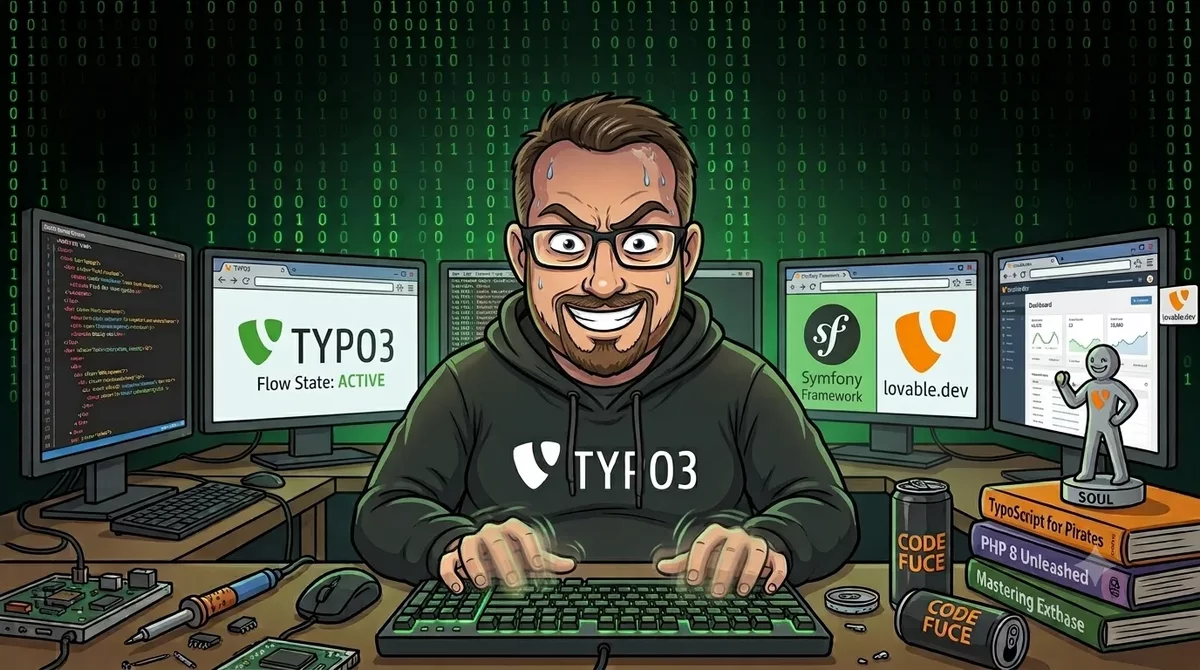 Illustration: vibecoding a TYPO3 application over the winter break