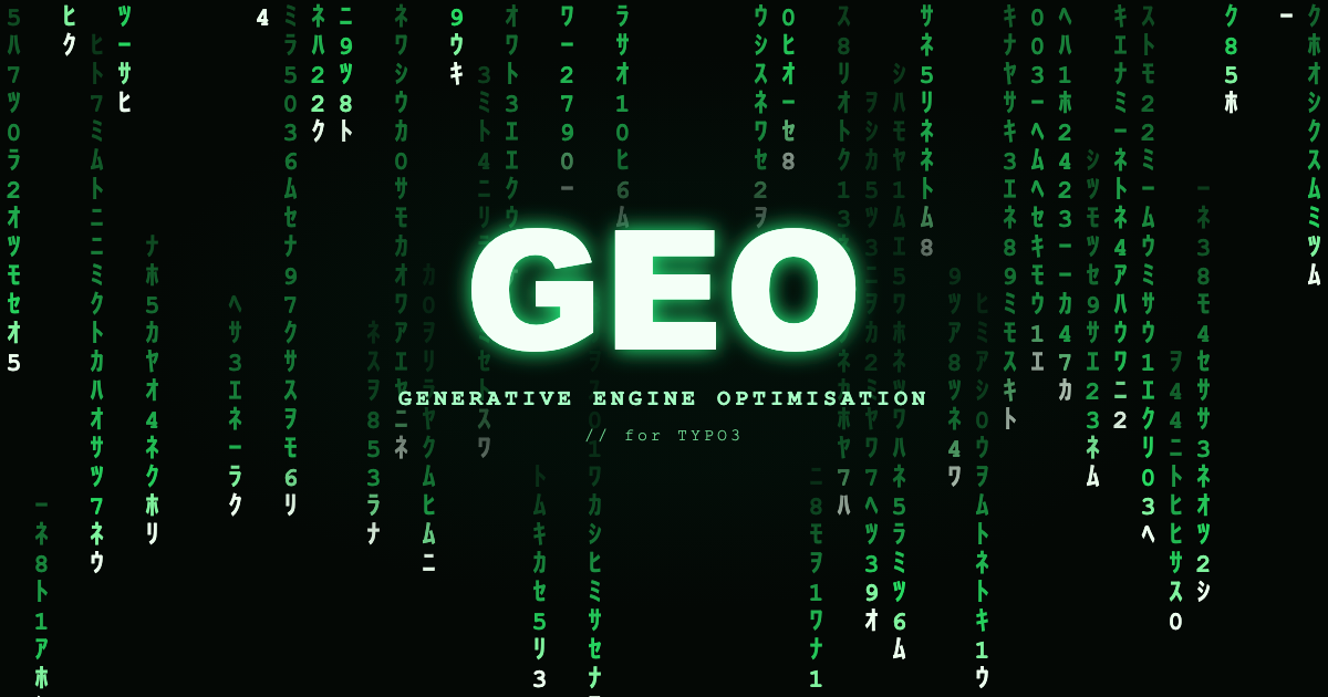 GEO — Generative Engine Optimisation for TYPO3